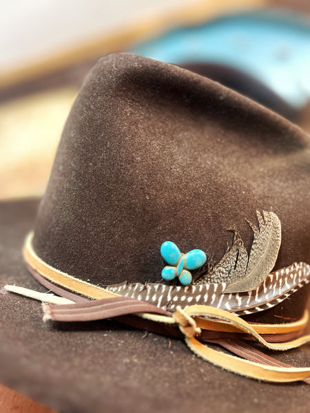 Turquoise Mini Butterfly Stone Hat Pin