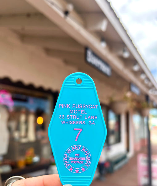 Pink Pussycat Motel Key Chain