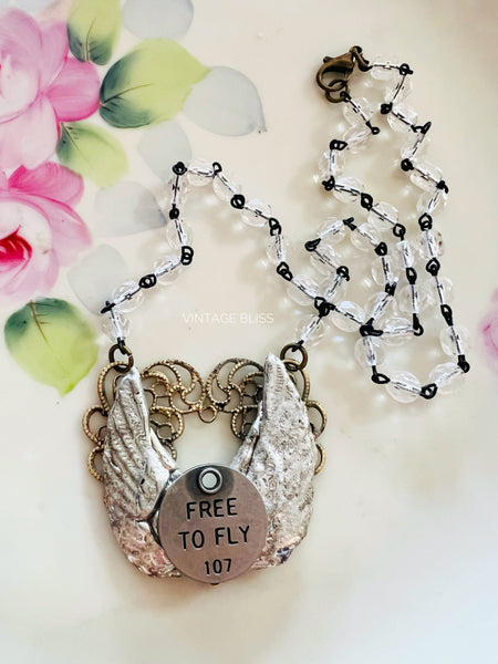 Free to Fly Soldered Wings Necklace