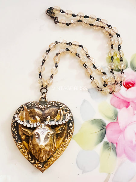 My Deer Heart Filigree Necklace