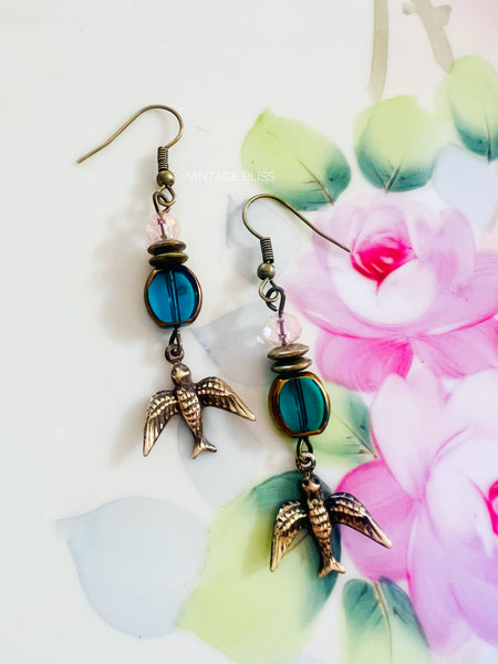 Fly Away Sparrow Earrings Boho style