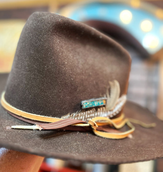 Turquoise Hematite Soldered Stone Bar Hat Pin