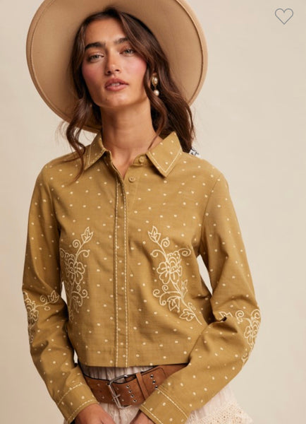 Giddy Up Girl Button Up Top