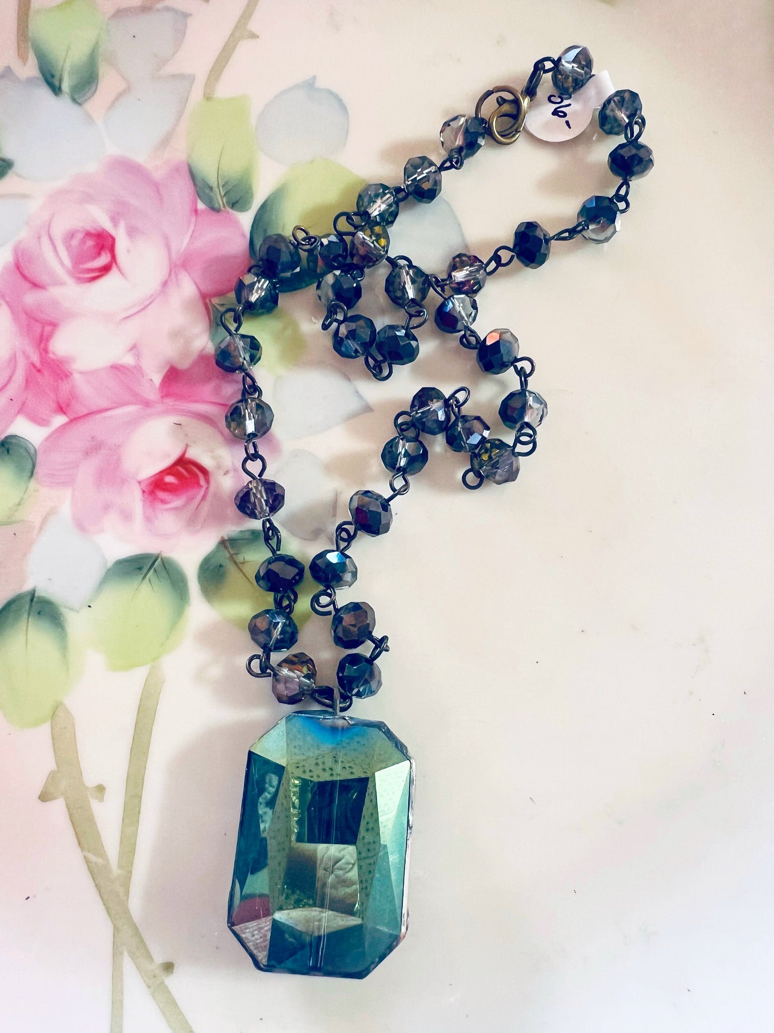 Soldered Crystal Drop Necklace