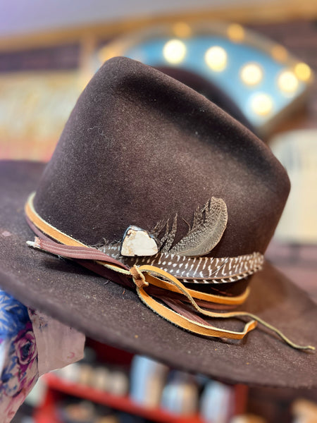 White Buffalo Color Stone Small Soldered Hat Pin