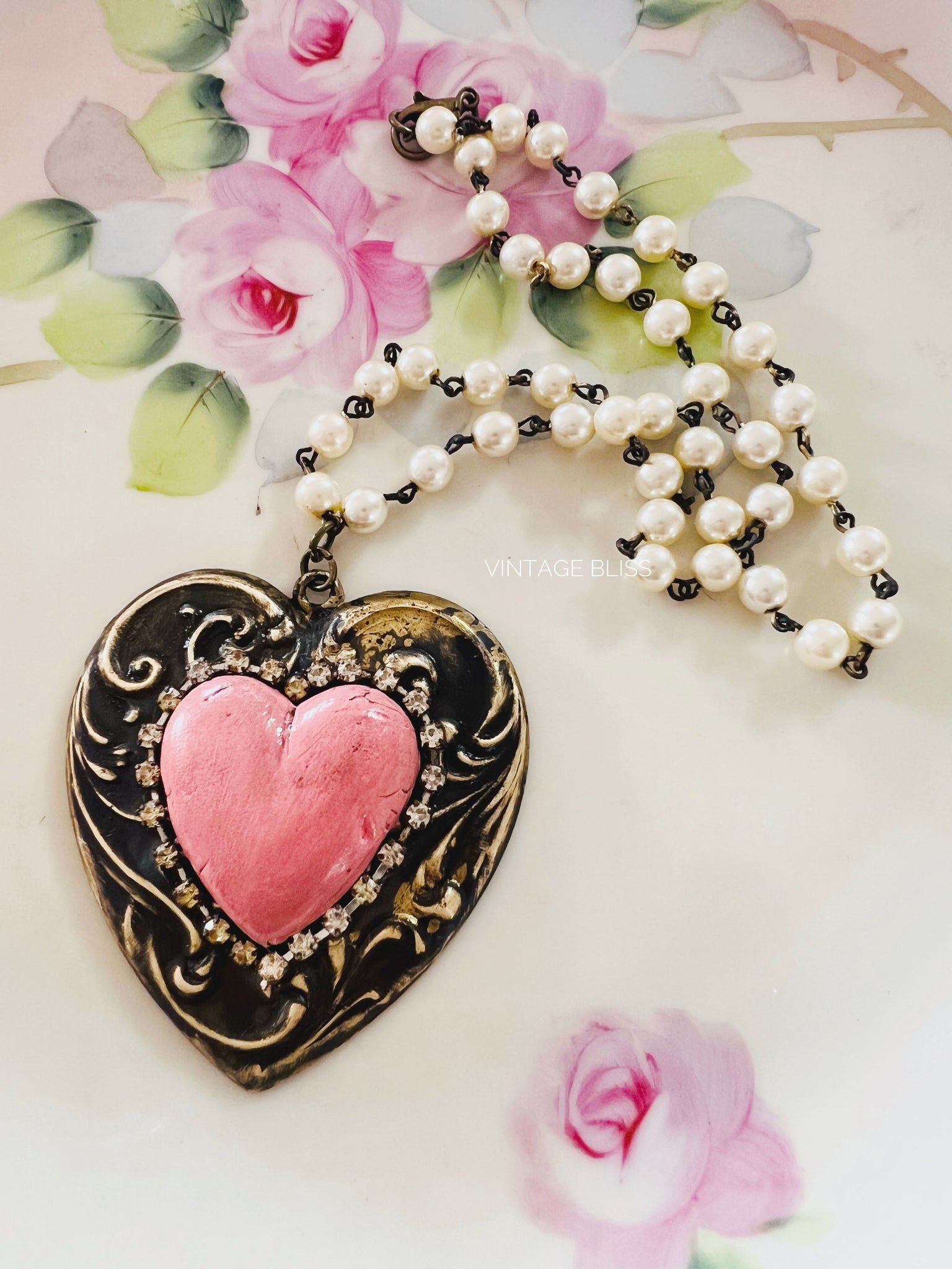 Hearts Desire Beaded Chain Necklace