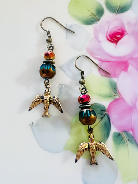 Fly Away Sparrow Earrings