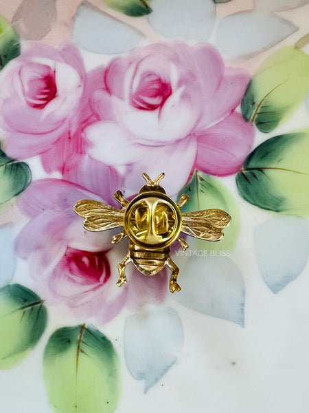Brass Patina Bumble Bee Hat Pin