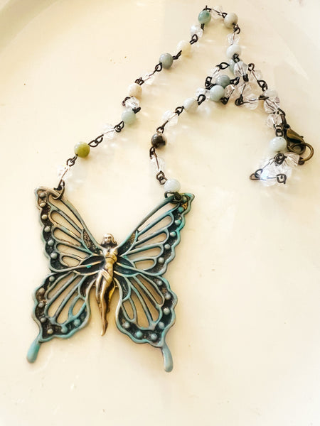 Fairy butterfly necklace 