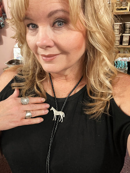 Hi Ho Silver Horse Bolo