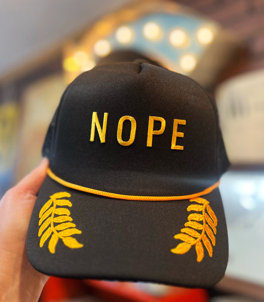 NOPE Black Gold  Trucker Hat