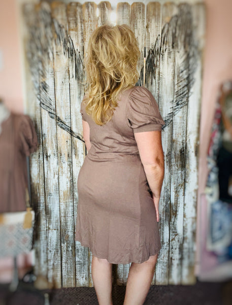 Coco Brown Knit Dress