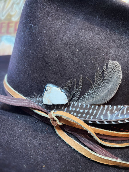 White Buffalo Color Stone Small Soldered Hat Pin