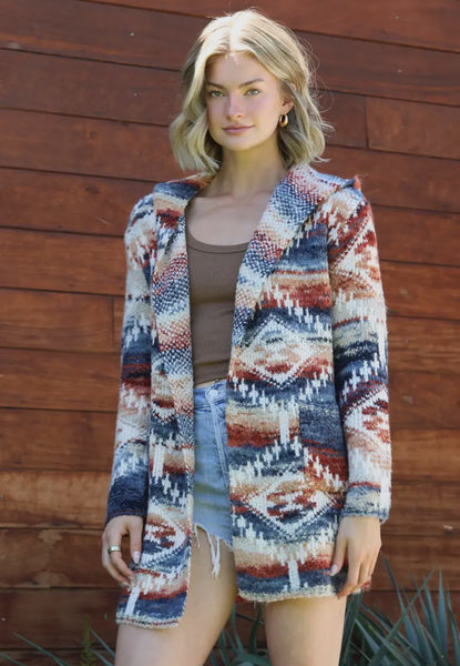 Aztec Hooded Sweater