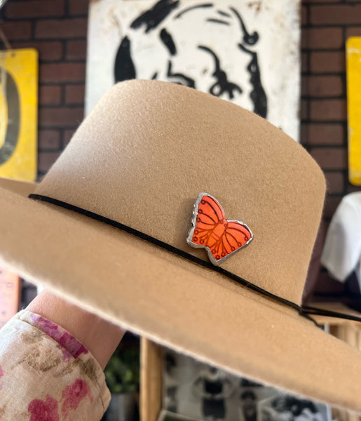 Soldered Stone Butterfly Hat Pin