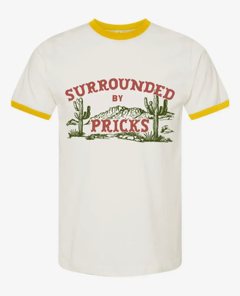 Surrounded by Pricks Cactus Ringer Tee