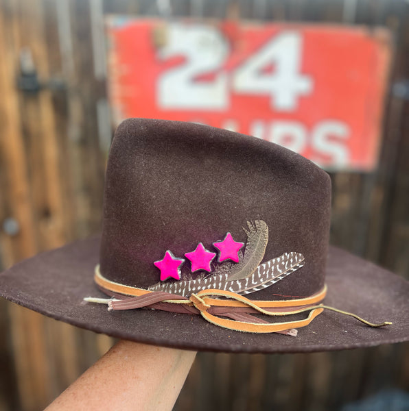 Pink Howlite Soldered Star Hat Pin