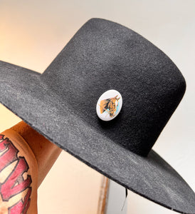 Horse Head Cameo Western Hat Pin