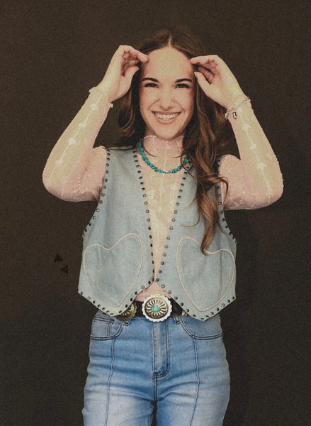 Sweetheart of the Rodeo Denim Vest