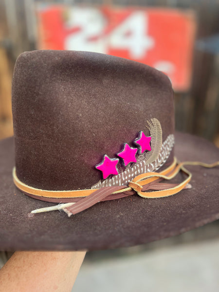 Pink Howlite Soldered Star Hat Pin