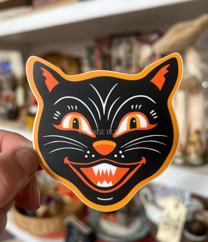 Halloween Scary Cat Sticker