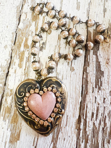 Hearts Desire Beaded Chain Necklace