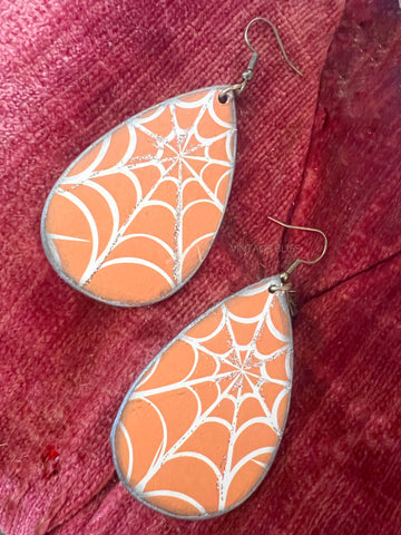 Halloween Spider Web Earrings