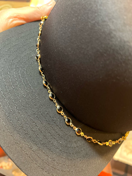 Black & Gold Hat Chain