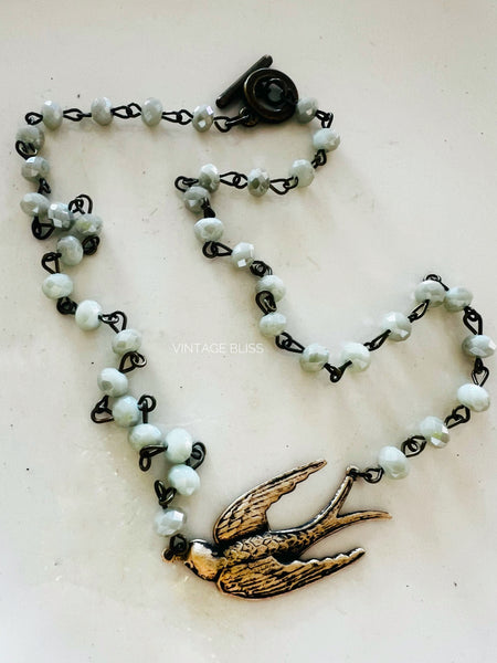 Fly Away Sparrow Choker Style Necklace