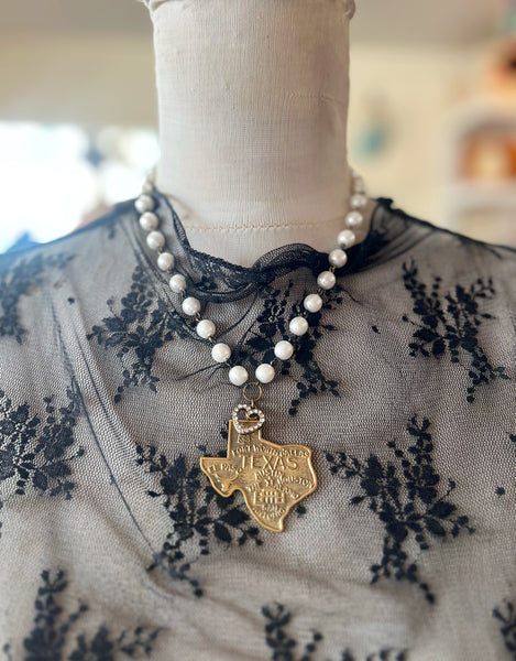 Deep in the Heart of Texas Pearl Chain Necklace