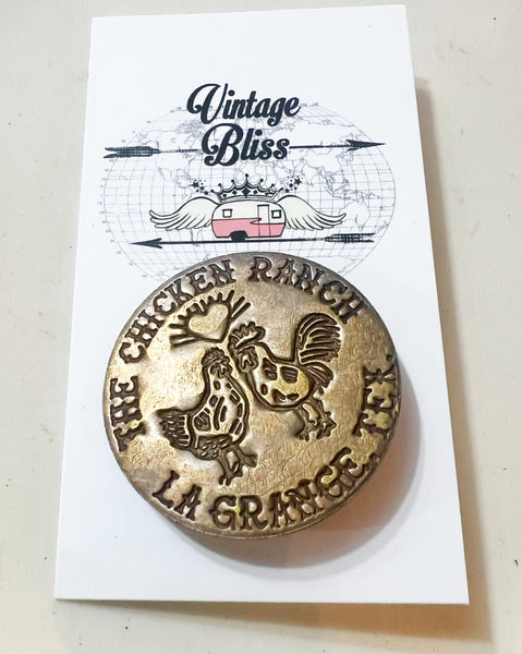 Chicken Ranch Brothel Token Hat Pin