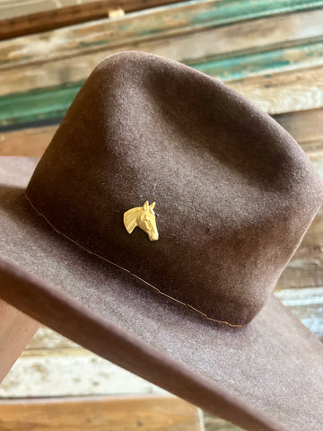 Brass Patina Small Horse Hat Pin
