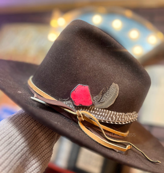 soldered stone hat pin hat bar western rodeo fashion