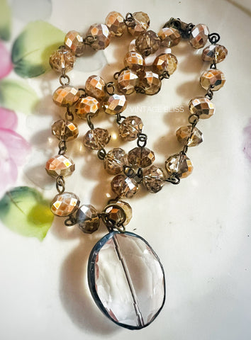 Soldered Crystal Drop Necklace