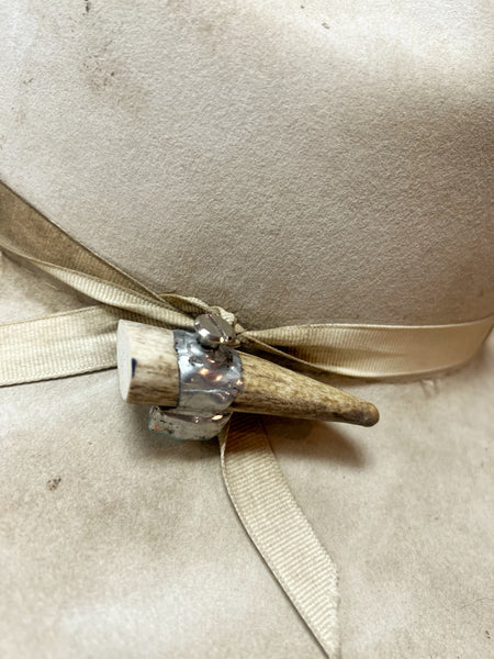 Deer Antler Soldered Turquoise Hat Pin