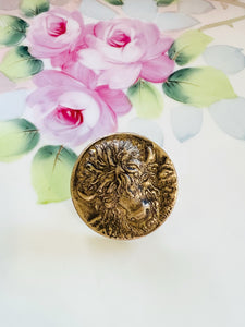 Brass Patina Buffalo Hat Pin