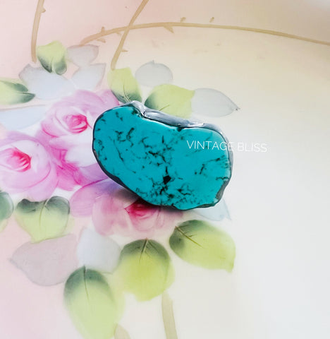 Turquoise Color Stone Soldered Hat Pin 03