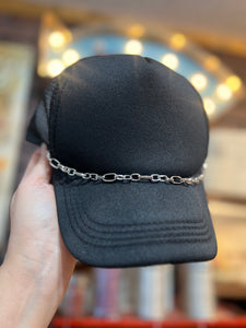 Decorative Link Silver Hat Chain