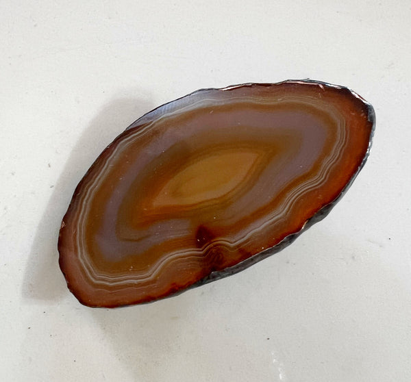 Rusty Orange Agate Hat Pin