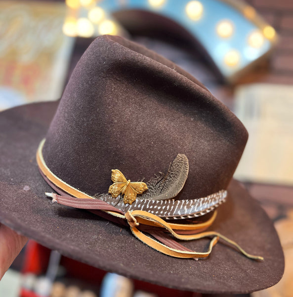 Brass Patina Butterfly Hat Pin