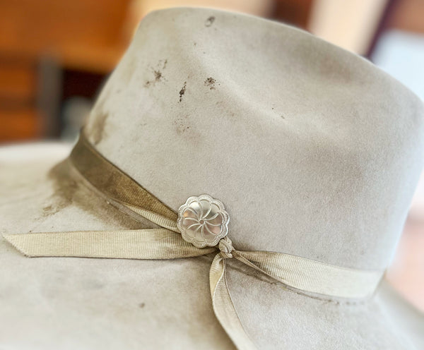 Silver Round Concho Hat Pin