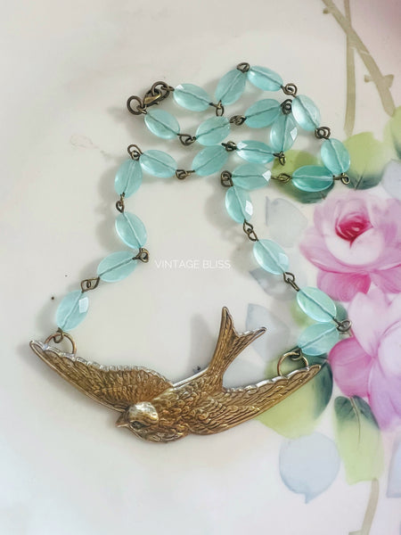 Fly Away Sparrow Large Necklace