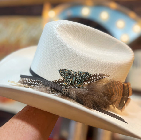 Turquoise Boho Butterfly Hat Pin