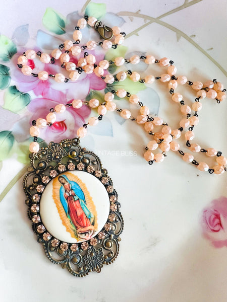 Virgin de Guadalupe Filigree Necklace