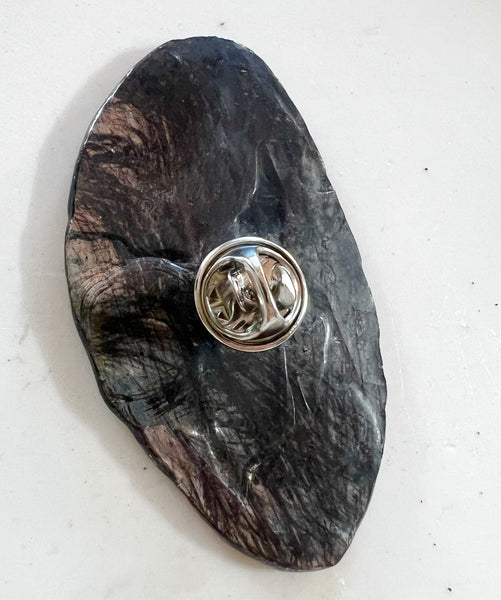 Rusty Orange Agate Hat Pin