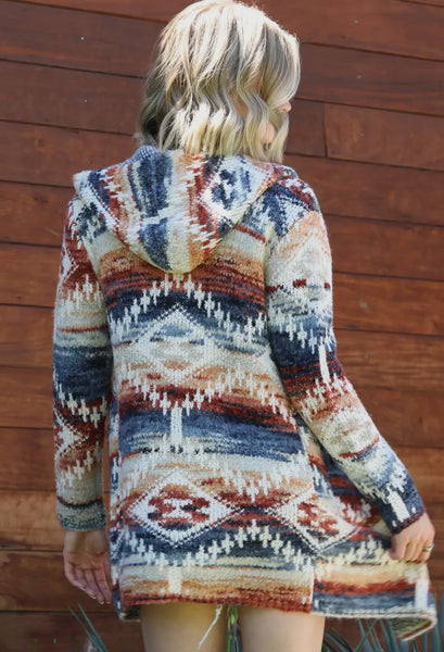 Aztec Hooded Sweater