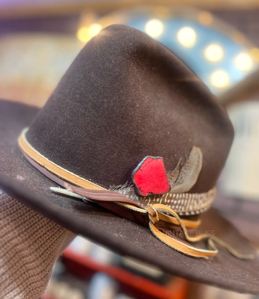 Fushia Color Stone Soldered Hat Pin