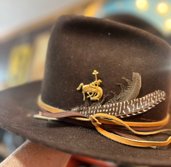 Bronc rider hat pin hat bar western rodeo jewelry