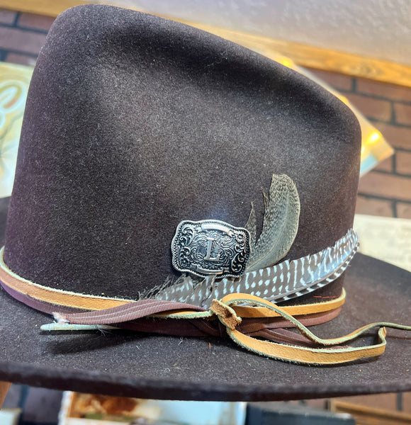 Buckle Bunny Initial Hat Pin SILVER