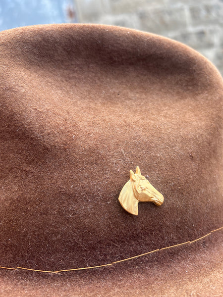 Brass Patina Small Horse Hat Pin